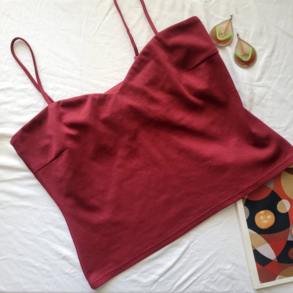 Sweetheart Neck Red Cami Tank Top Size XL